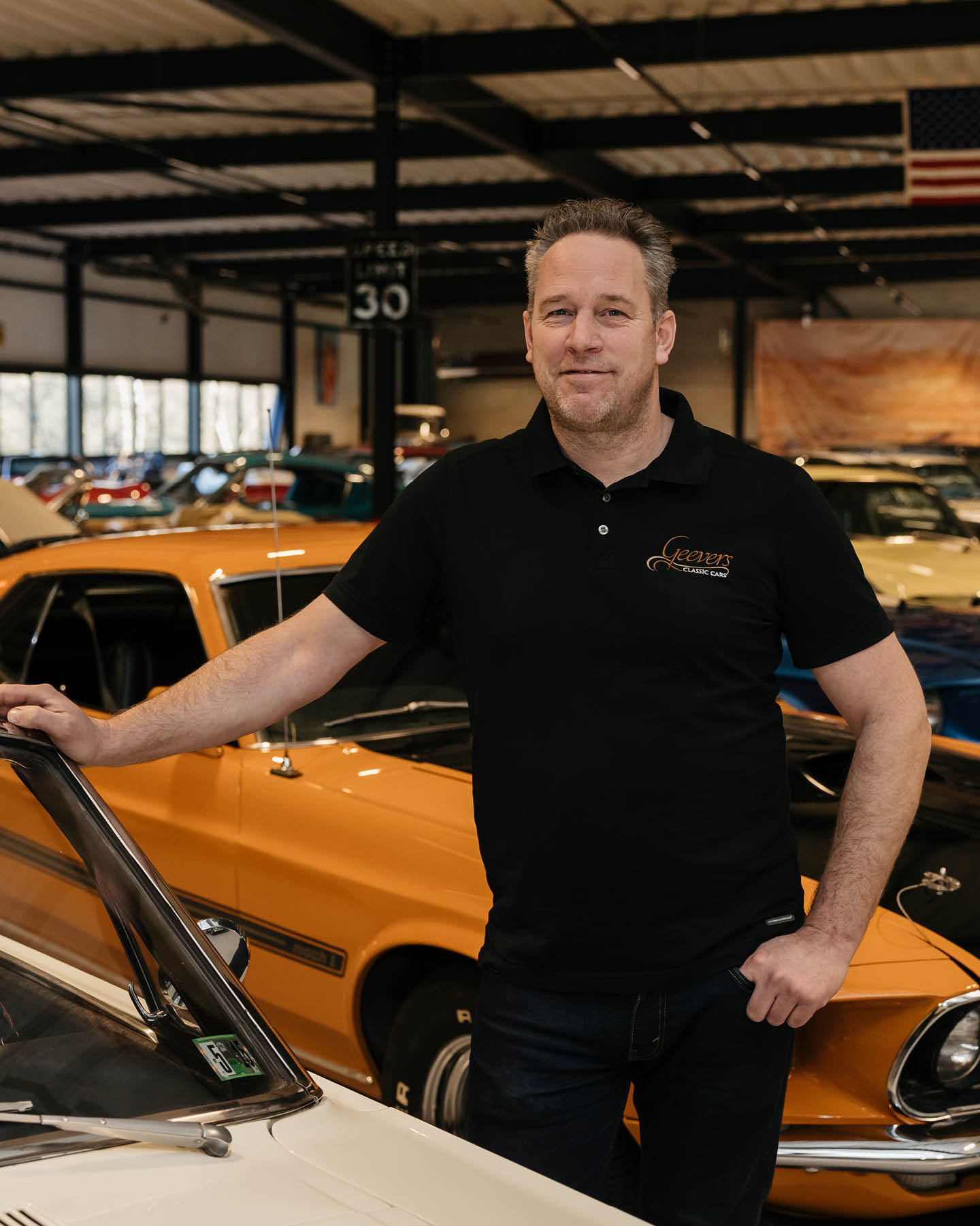 Bedrijfsfotografie bij Geevers Classic Cars in Asten