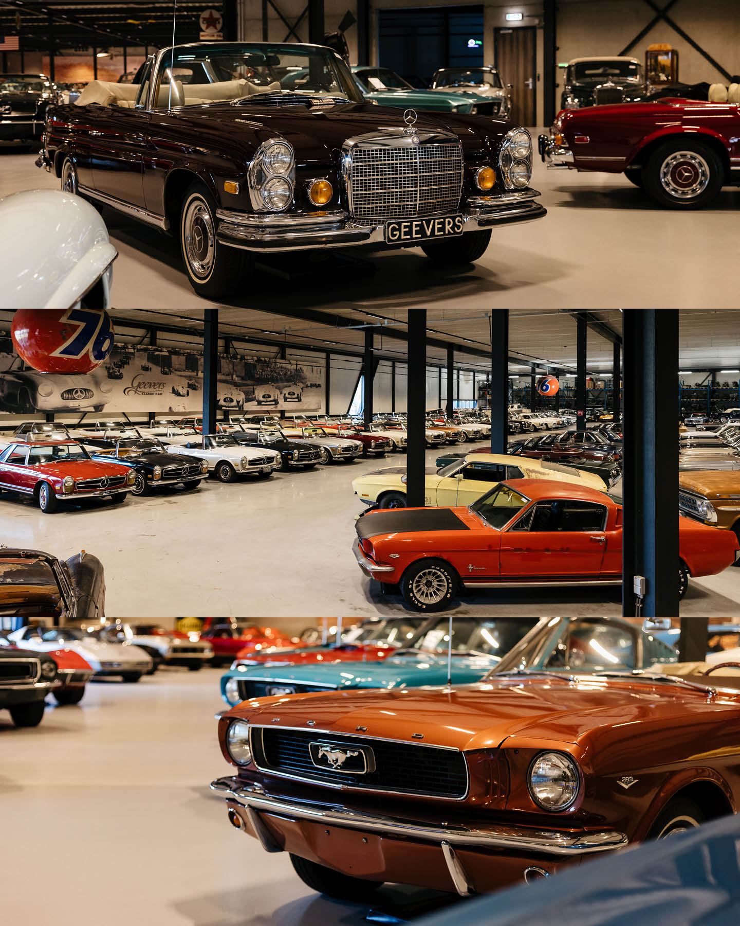 Bedrijfsfoto's bij klassieke auto's Geevers Classic Cars